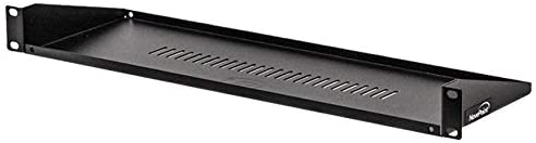 NavePoint Rack Mount Keyboard Shelf Shelves 19" 1U Black 6" (150mm) deep - Black