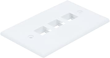 Keystone Face Plate- Triple Hole White