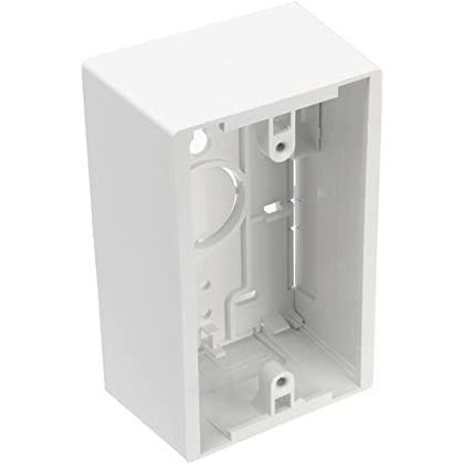 Leviton 42777-1WA Surface Mount Backbox, Single Gang, White, 1.89"