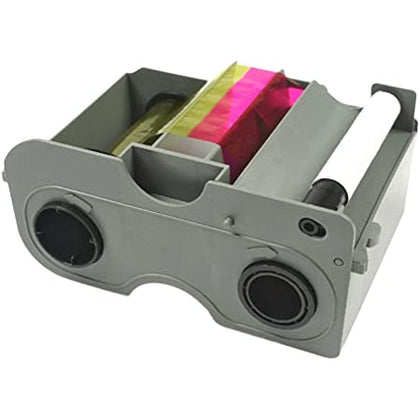HID 45100 - YMCKO - HID Fargo DTC4250e& DTC4000 YMCKO Full Color Ribbon Cartridge with Resin Black and Clear Overly Panel