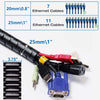 Reliancer 10FT Cable Management Sleeve EZ Cord Bundler 1" Black