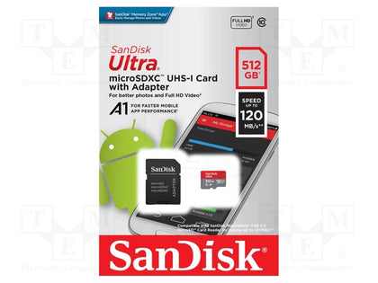 SanDisk 512GB Ultra microSDXC UHS-I Memory Card with Adapter - Micro SD card