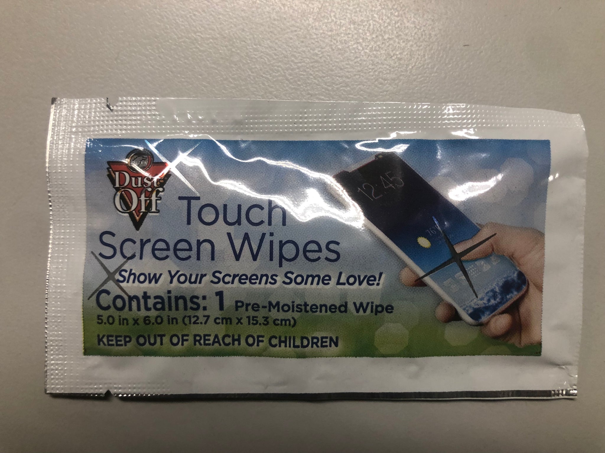 DUSTOFF DMHJ Touch Screen Wipes - Individual Foil Packet