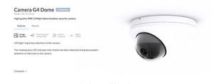 Ubiquiti UniFi Protect G4 Dome Camera | Compact 4MP Vandal-Resistant Weatherproof Dome Camera with Integrated IR LEDs