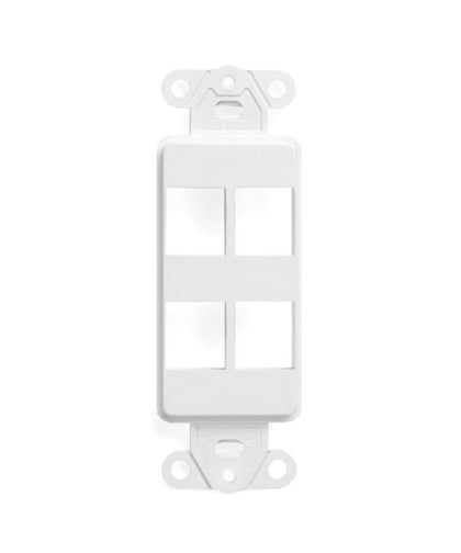Leviton 4-Port QuickPort Decora Platform Wallplate Insert