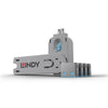 Lindy USB Port Blocker - Pack of 4, Blue